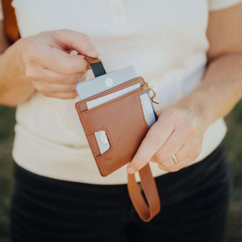 Andar The Denner Beautiful Premium Slim Card Holder RFID Blocking Card Holder Wrislet Wallet for Women (Cognac Tan) - Image 3